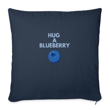 HUG A BLUEBERRY - Sofa pillowcase 17,3'' x 17,3'' (45 x 45 cm) - navy - Front