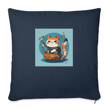 Japan Cat: Eine perfekte Verschmelzung von Kultur und Cuten - Sofakissenbezug 45 x 45 cm - Navy - Vorne