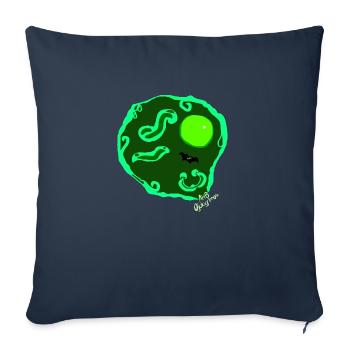 Fried egg by Isabel B. - Sofa pillowcase 17,3'' x 17,3'' (45 x 45 cm) - navy - Front