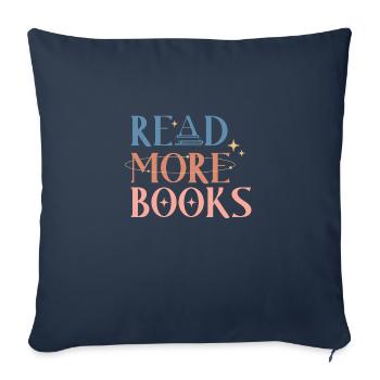 Read more Books - Sofa pillowcase 17,3'' x 17,3'' (45 x 45 cm) - navy - Front
