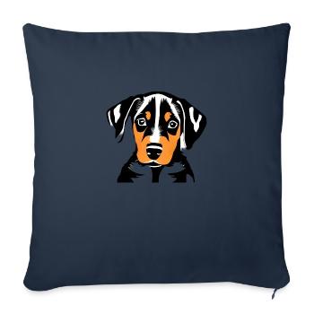 Dog owners Dachshund Dog Dogs Dog owners - Sofa pillowcase 17,3'' x 17,3'' (45 x 45 cm) - navy - Front