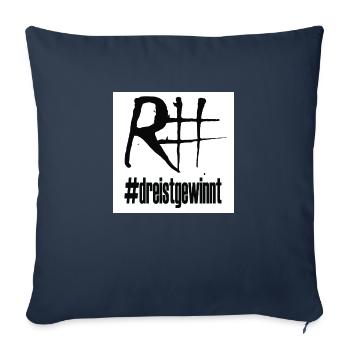 dreistgewinnt Design schwarz - Sofakissenbezug 45 x 45 cm - Navy - Vorne