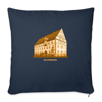 Hôtel de ville d'Eilenburg Saxe Düben Heath Mulde - Housse de coussin décorative 45 x 45 cm - bleu marine - Devant
