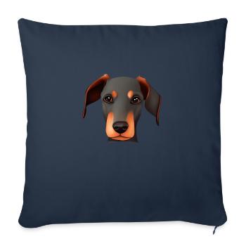 Doberman Dog Doberman Puppy Doberman Trainer - Sofa pillowcase 17,3'' x 17,3'' (45 x 45 cm) - navy - Front