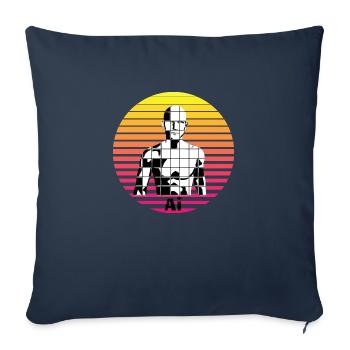 Sonne Ai - Sofakissenbezug 45 x 45 cm - Navy - Vorne