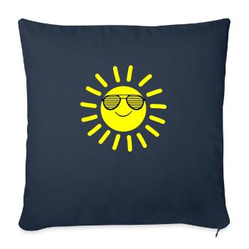 Sun Smile - Sofa pillowcase 17,3'' x 17,3'' (45 x 45 cm) - navy - Front