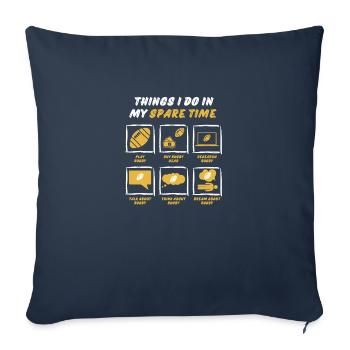 RUGBY IN SPARE TIME - Sofa pillowcase 17,3'' x 17,3'' (45 x 45 cm) - navy - Front