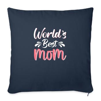 World ́s Best Mom - Sofa pillowcase 17,3'' x 17,3'' (45 x 45 cm) - navy - Front
