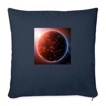 The world at night with sun in the background 1 - Sofa pillowcase 17,3'' x 17,3'' (45 x 45 cm) - navy - Front
