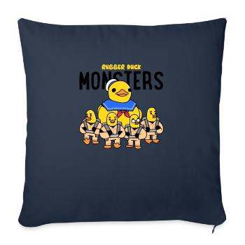 Rubber Duck Monsters b - Sofakissenbezug 45 x 45 cm - Navy - Vorne