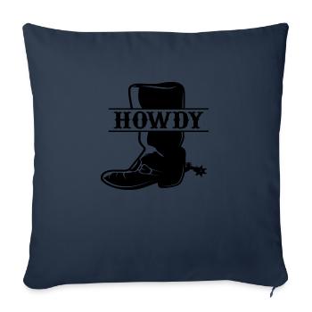 Bottes de cowboy Howdy - Housse de coussin décorative 45 x 45 cm - bleu marine - Devant