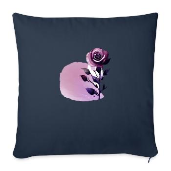 Rose Blume Rosendesign - Sofakissenbezug 45 x 45 cm - Navy - Vorne