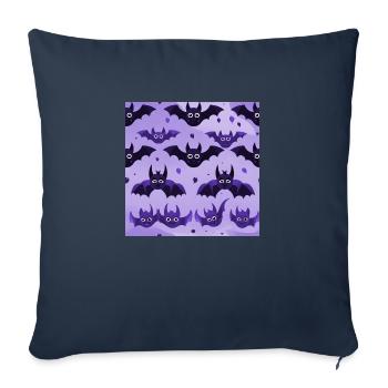 Comic Fledermäuse - Sofakissenbezug 45 x 45 cm - Navy - Vorne