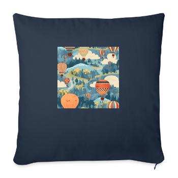 Floating Dreams: Heißluftballon-Kollektion - Sofakissenbezug 45 x 45 cm - Navy - Vorne