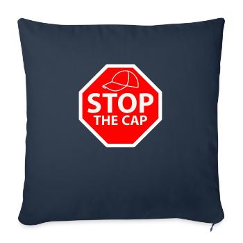 Stoppen Sie die Kappe - Sofakissenbezug 45 x 45 cm - Navy - Vorne