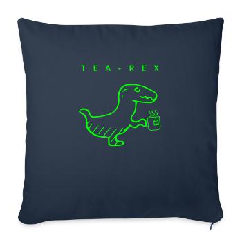 Thé Rex - Housse de coussin décorative 45 x 45 cm - bleu marine - Devant