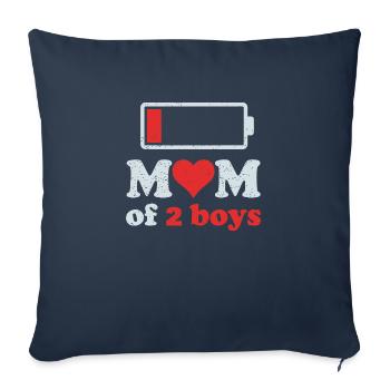 Mom of 2 Boys from Son to Mom Quote Mothers Day - Housse de coussin décorative 45 x 45 cm - bleu marine - Devant
