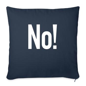 NO! - Sofa pillowcase 17,3'' x 17,3'' (45 x 45 cm) - navy - Front