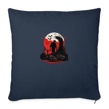 sérieux - Housse de coussin décorative 45 x 45 cm - bleu marine - Devant