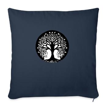 Meditation Tree of Life Yoga Tree of Life - Sofa pillowcase 17,3'' x 17,3'' (45 x 45 cm) - navy - Front