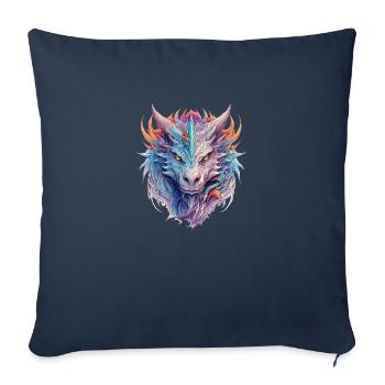 Dragon Face - Sofakissenbezug 45 x 45 cm - Navy - Vorne