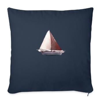Sailing Sailboat Sailing Sailing Sailing Ship - Sofa pillowcase 17,3'' x 17,3'' (45 x 45 cm) - navy - Front
