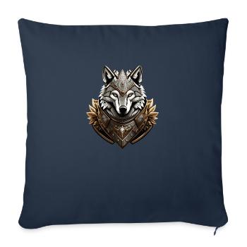 Wolf 4 By Pr3vise - Sofa pillowcase 17,3'' x 17,3'' (45 x 45 cm) - navy - Front