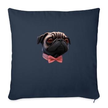 Bulldog Dogs Dog Owners Dog Dog Owners - Sofa pillowcase 17,3'' x 17,3'' (45 x 45 cm) - navy - Front