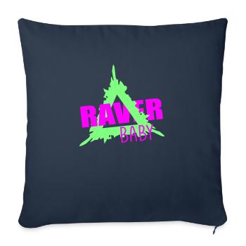 Raver baby - Sofa pillowcase 17,3'' x 17,3'' (45 x 45 cm) - navy - Front