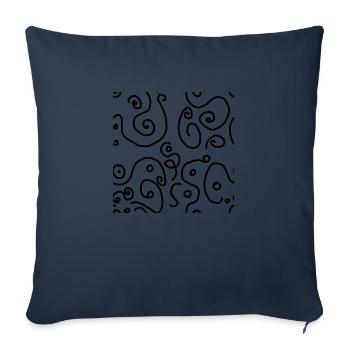 Art abstrait, joie - Housse de coussin décorative 45 x 45 cm - bleu marine - Devant