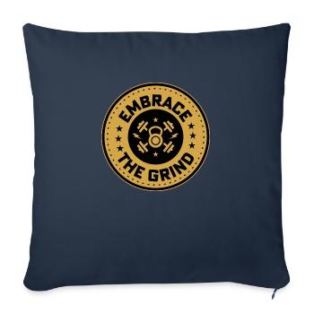 Adoptez l’entraînement d’haltérophilie Grind - Housse de coussin décorative 45 x 45 cm - bleu marine - Devant
