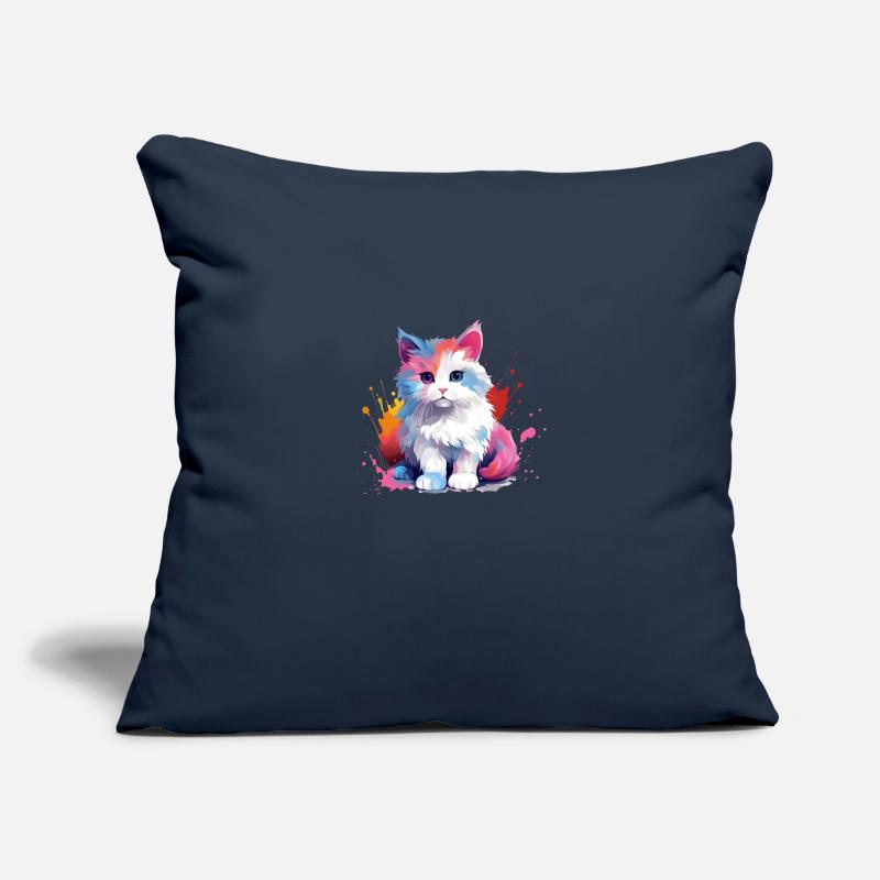 Splash Cat Kitty Design Idée présente Housse de coussin décorative 45 x 45 cm