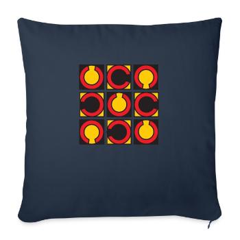 pattern moda 310523 3 zw - Sofa pillowcase 17,3'' x 17,3'' (45 x 45 cm) - navy - Front