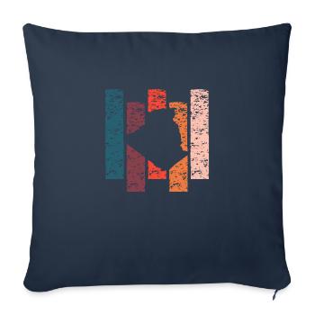 Algérie cadeau Vintage - Housse de coussin décorative 45 x 45 cm - bleu marine - Devant