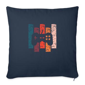 Vintage gift console - Sofa pillowcase 17,3'' x 17,3'' (45 x 45 cm) - navy - Front