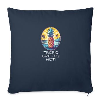 TropicPineapple Beachwear - Fun in the Sun - Sofa pillowcase 17,3'' x 17,3'' (45 x 45 cm) - navy - Front