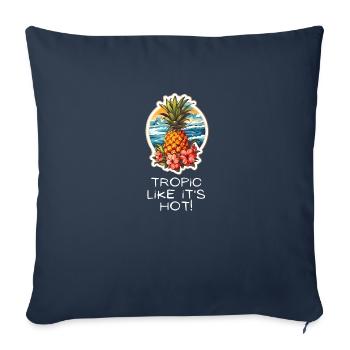 TropicPineapple Beachwear - Fun in the Sun - Sofa pillowcase 17,3'' x 17,3'' (45 x 45 cm) - navy - Front
