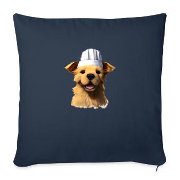 Golden Retriever Cooking Dogs Gastronom Puppy - Housse de coussin décorative 45 x 45 cm - bleu marine - Devant