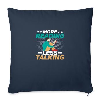More Reading less Talking - Sofakissenbezug 45 x 45 cm - Navy - Vorne