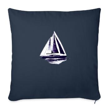 Sailing Sailboat Sailing Sailing Sailing Ship - Sofa pillowcase 17,3'' x 17,3'' (45 x 45 cm) - navy - Front