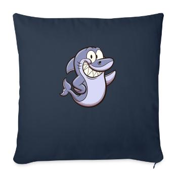 Niedlicher Hai - Sofakissenbezug 45 x 45 cm - Navy - Vorne