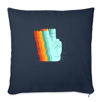 Peace retro sign - Sofa pillowcase 17,3'' x 17,3'' (45 x 45 cm) - navy - Front