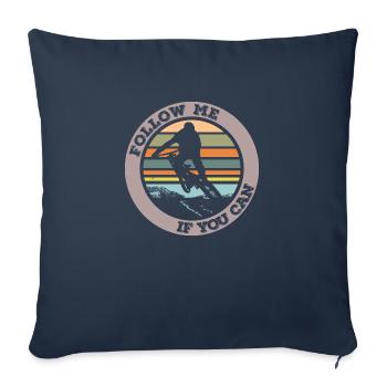 Follow me if you can - Sofa pillowcase 17,3'' x 17,3'' (45 x 45 cm) - navy - Front