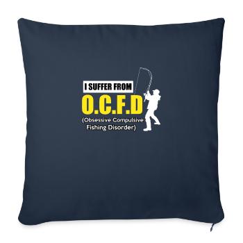 FISHING - Sofa pillowcase 17,3'' x 17,3'' (45 x 45 cm) - navy - Front