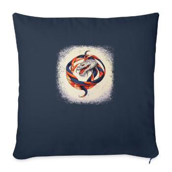 chemises serpent femmes happy gift shirts pour serpent - Housse de coussin décorative 45 x 45 cm - bleu marine - Devant