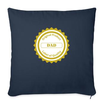 Label of Quality / Dad - Housse de coussin décorative 45 x 45 cm - bleu marine - Devant