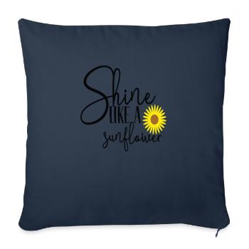 Shine Like a Sunflower - Sofa pillowcase 17,3'' x 17,3'' (45 x 45 cm) - navy - Front