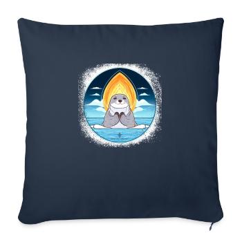 birthday present idea anniversary aquatic animal - Sofa pillowcase 17,3'' x 17,3'' (45 x 45 cm) - navy - Front