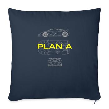 plan voiture sport - Housse de coussin décorative 45 x 45 cm - bleu marine - Devant