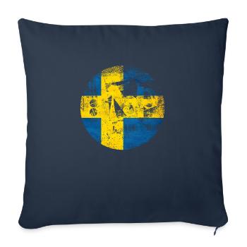 Sweden Sweden flag national norden skandinavia - Sofa pillowcase 17,3'' x 17,3'' (45 x 45 cm) - navy - Front